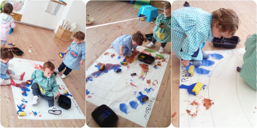 Arcoiris con rodillos