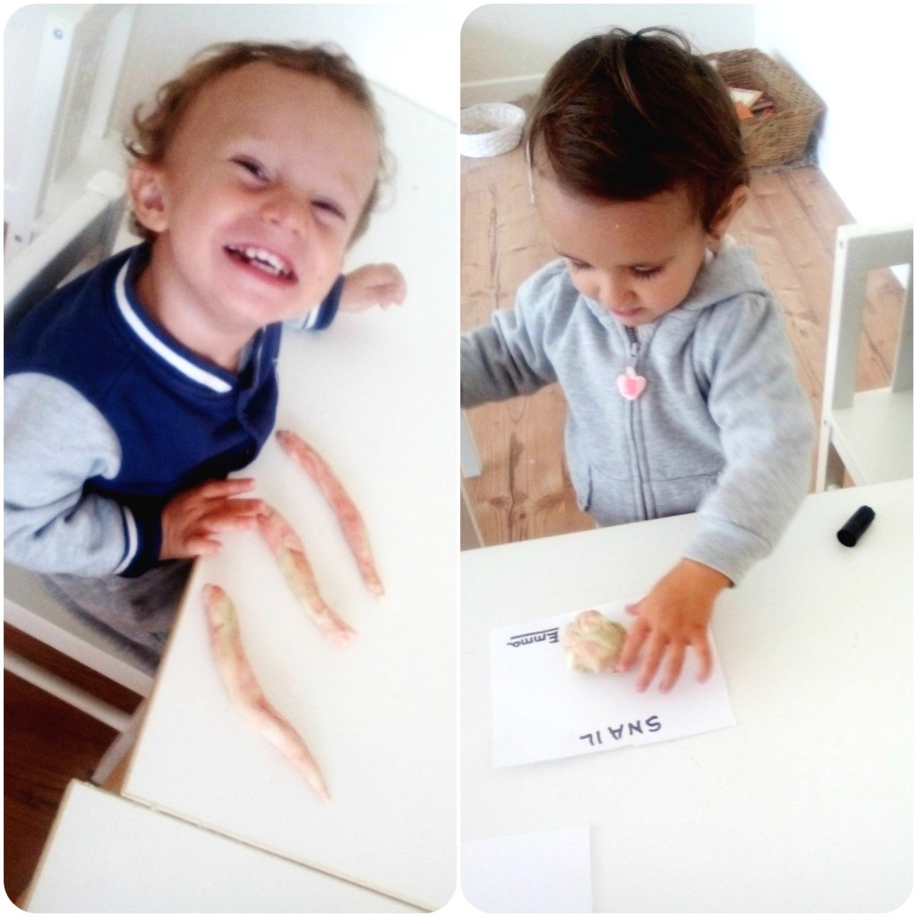 Creación de caracol plastilina