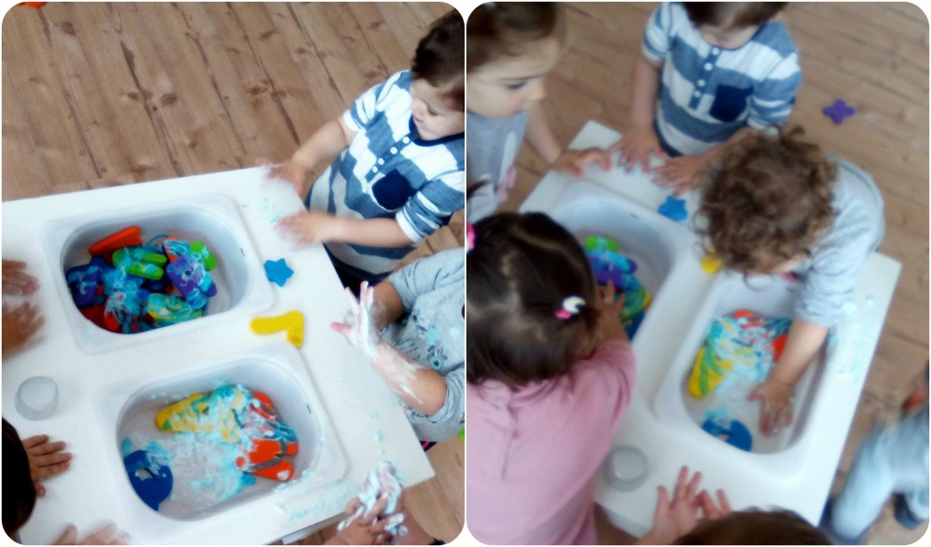 Letras espuma de afeitar