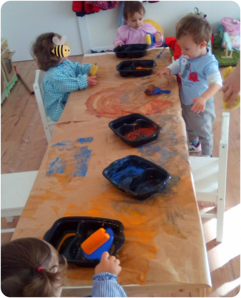 Pintando con rodillos